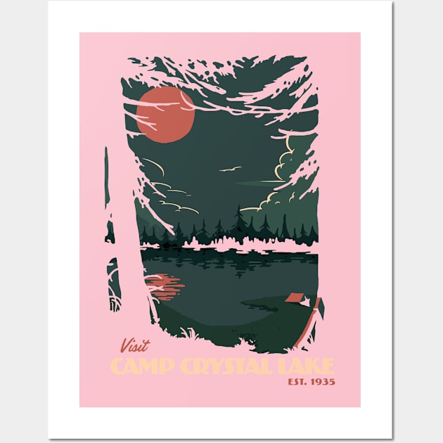 visit camp crystal lake Wall Art by stopse rpentine